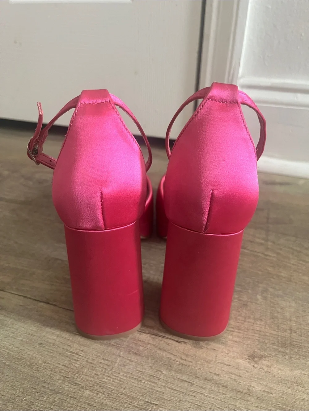 Primark Hot Pink Platform Block Heel Sandals